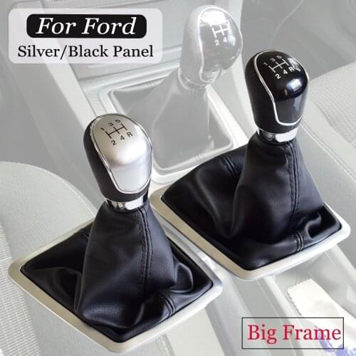 For Ford Focus 2 MK2 FL C-MAX 2006-2011 5 6 Speed Shifter Car Leather Boot Gear Shift Knob Head Lever ​Cover Accessories