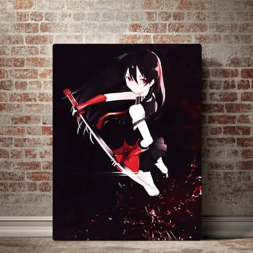 Home Deco Anime Attack on Titan Fight Girl Canvas Painting Cool Wall Art Poster Modular Picture No Frame For Bedside Background