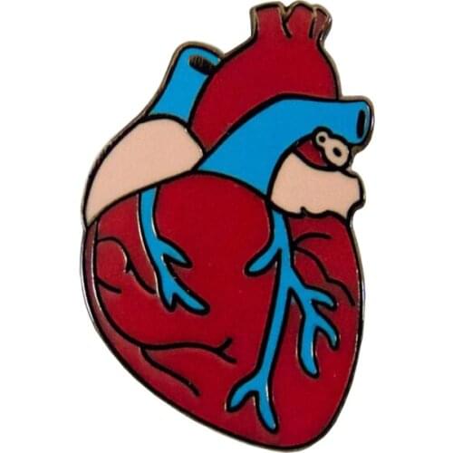 Human Anatomical Heart Enamel Pin
