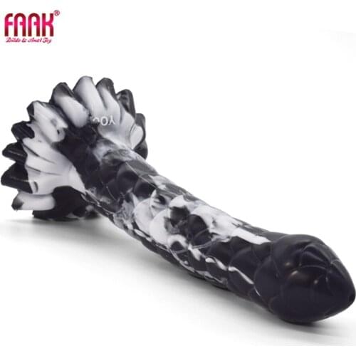 FAAK 2021 New Animal Dildo, Beast In Western Mythology, Silicone Butt Plug Masturbation Device, Colorful Long Penis Sucker