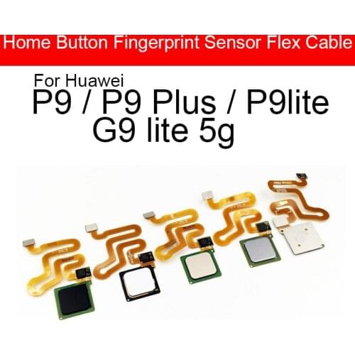 Home Button Fingerprint Sensor Flex Cable For Huawei P9 Plus Lite Menu Return Touch Sensor Flex Ribbon Replacement Repair Parts