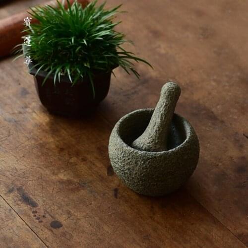 Creative Handmade Tea Pet Accessories Small Stone Mortar Ceramics Tea Pet Chinese Tea Stone Bowl Arredo Casa Home Teaware DH50