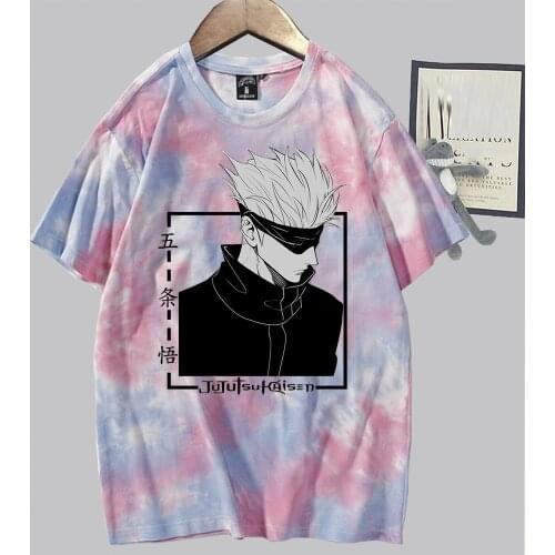 Jujutsu Kaisen Gojo Satoru cool T-shirt Women Cute Anime Tshirt Unisex Cool Hip Hop T Shirt Streetwear Top Tees Female