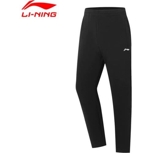 Li-Ning Men Badminton Series Sweat Pants Pockets Comfort LiNing Elastic Waist Sports Pants AKLP733 COND19