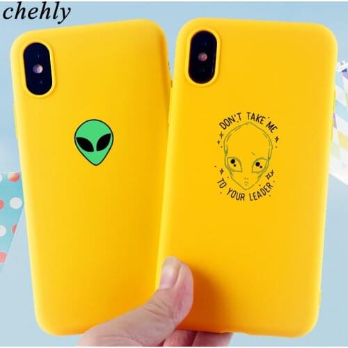 Personality Alien Phone Case for iPhone 6s 7 8 11 12 Mini Plus Pro X XS MAX XR SE Cases Soft Silicone Fitted Accessories Covers