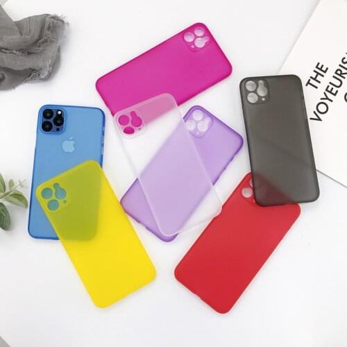 Matte Ultra-thin Transparent PP Phone Case For iPhone 12 X XS XR XS 11 Pro Max 8 7 6 6S Plus protection Back Cover color case
