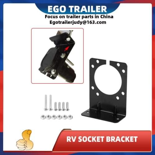 Metal Mounting Bracket For 7 Pin Trailer Towing Plug Auto Truck Socket Connector