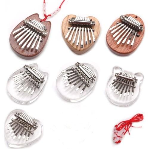 8 Key Mini Kalimba Clear Thumb Piano Keyboard Musical Instrument Gift Beginner Travel Entertainment Home Decor Kids Music Toys