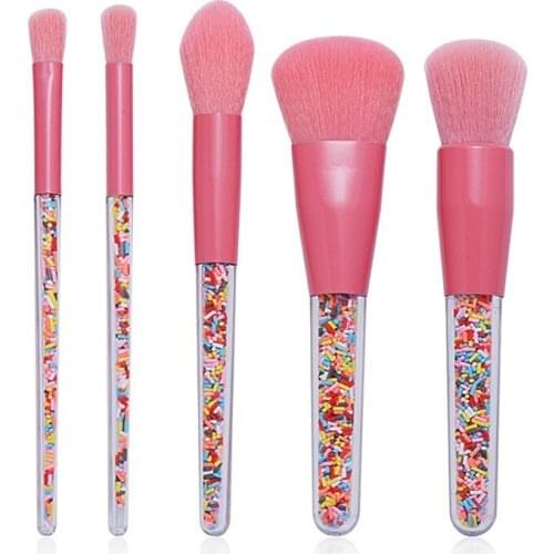 5Pcs Makeup Brushes Set Eye Shadow Eyebrow Eyeliner Blush Loose Foundation Powder Professional Lip Women Cosmetic Tools