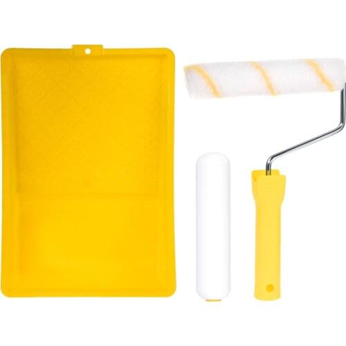 Uxcell 1set Paint Roller Kit 6" for Household Wall Painting Treat with Tray to paint trim door edging line striping ect