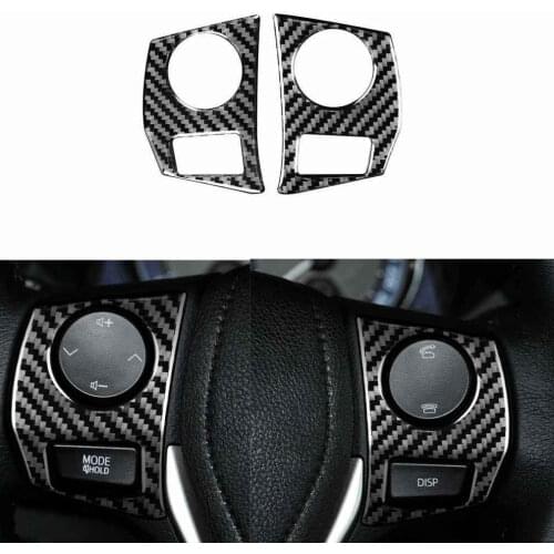 Carbon Fiber Steering Wheel Sticker Trim Cover For Toyota Corolla 14-18 15 16 17