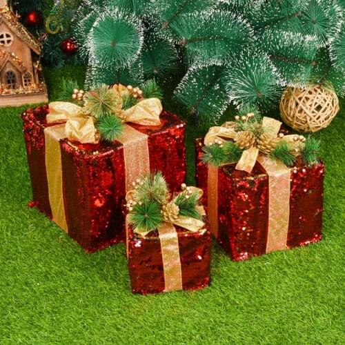 2022 New Christmas Tree Decoration LED Night Light Christmas Boxes New Year Party Decoration Home Decoration Christmas Gift