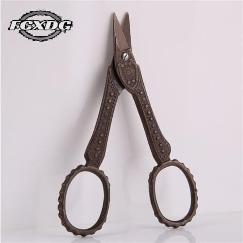 European Style Retro Scissors for Sewing and Needlework Bronze Stainless Steel Antique Scissors Sewing Tools Needlework Scissors