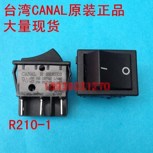 Original new 100% rocker switch R220-1-C5N-BB1NW 6pin black 16A 250VA