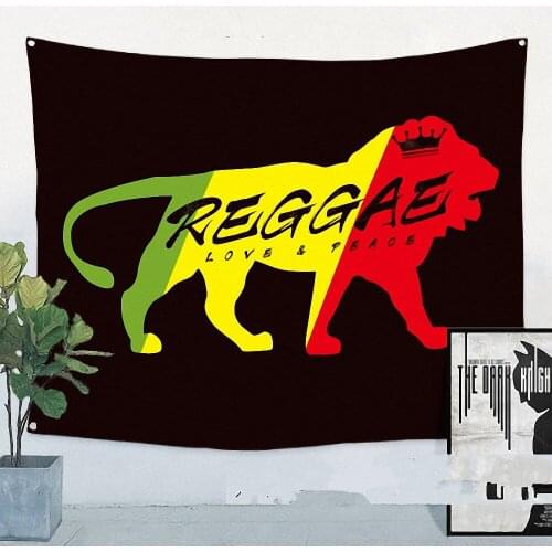 Bob Marley Retro Poster Jamaican Reggae Rock Music Flag Banner Tapestry Mural Bar Cafe Bedroom Background Decor Cloth