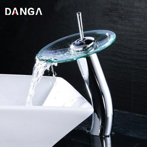 Basin Faucet Waterfall Bathroom Faucet Vanity Water Faucet Sink Tap Cold and Hot Mixer Single Handle Faucet Toilet Tap with Hose
