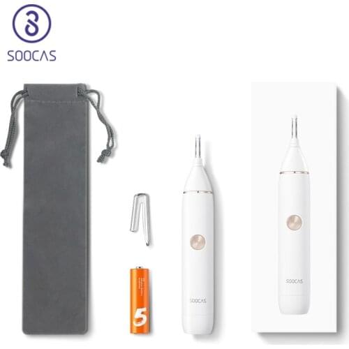 SOOCAS Electric Nose Hair Trimmer Automatic Mini N1 Portable Ear Nose Hair Shaver Clipper Waterproof Safe Cleaner Men Trimmers