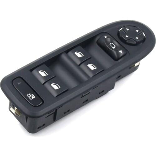 High Quality New Black Power Window Lifter Master Control Switch 96666289ZE For Peugeot 208 308 2008 408