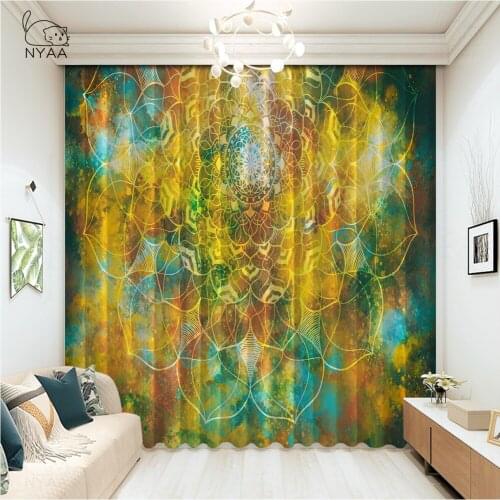 Nyaa Mandala Curtains For Bedroom Micro Shading Window Treatment Drapes Living Room Girly Shading Curtain