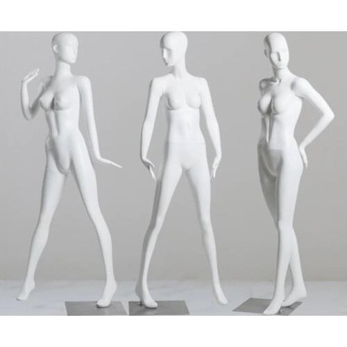 Dumb White Full Body Model Props Female Mannequin Clothing Store Display Shelf Window