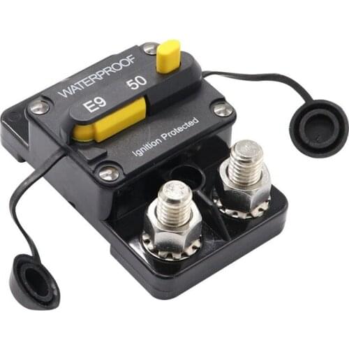 1Pc DC12V 30A 40A 50A 60A Circuit Breaker Battery Fuse Manual Reset Car Circuit Breaker Overload and over current protector New