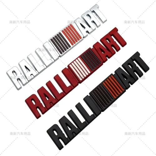 1Pcs 3D Metal RALLIART Emblem Car Badge Sticker Car Styling for mitsubishi asx lancer outlander galant pajero ralliart