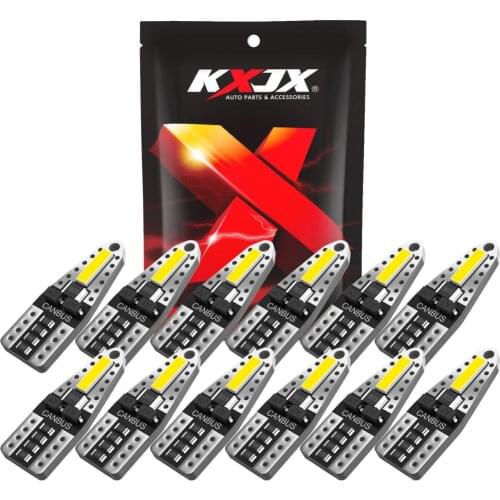 12pcs T10 W5W WY5W 168 501 192 2825 COB LED no error Canbus Parking lights Interior Dome Lights White for Audi BMW Benz