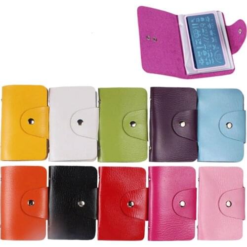 XL Size STamping Orgnaizer Leather Nail Art Stamping Plate Bag Nail Stamp Template Holder Album 6X13.3CM Nail Storage