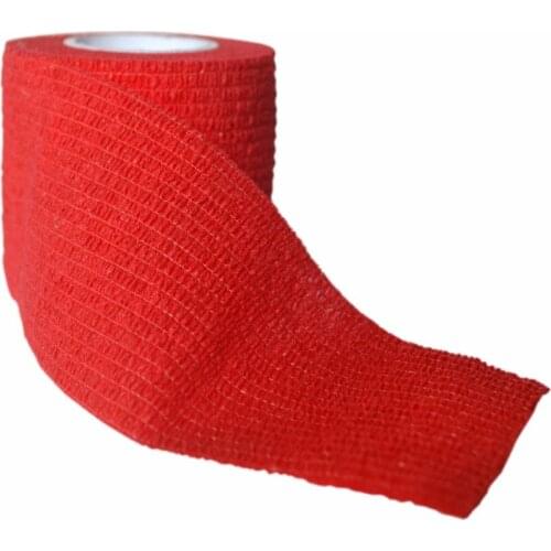 4Pcs/Lot Red Waterproof Self Adhesive Elastic Security Protection Nonwoven Bandage First Aid Sports Tape Finger Joints Wrap