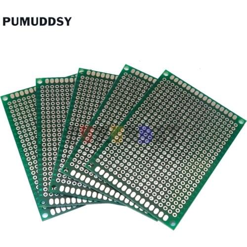 5PCS/Lot 5*7CM Universal Board Breadboard Dual Side Tin Experimental Board Green Oil Fiberglass Board Double-Sided PCB 5x7cm
