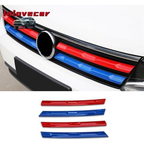 For VW Tiguan Mk2 2016-2020 Accessories Front Mesh Grill Bumper Cover Trim Insert Bonnet Garnish Molding Styling ABS plastic
