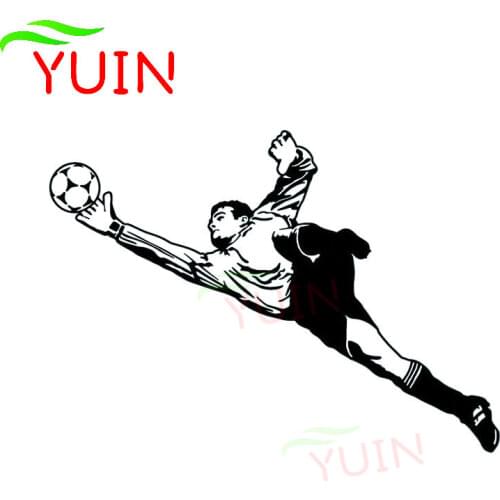 Goalkeeper Football Applique Fashion Body Decoration PVC Waterproof Sunscreen Car Sticker Black/White/Red/Laser/Silver