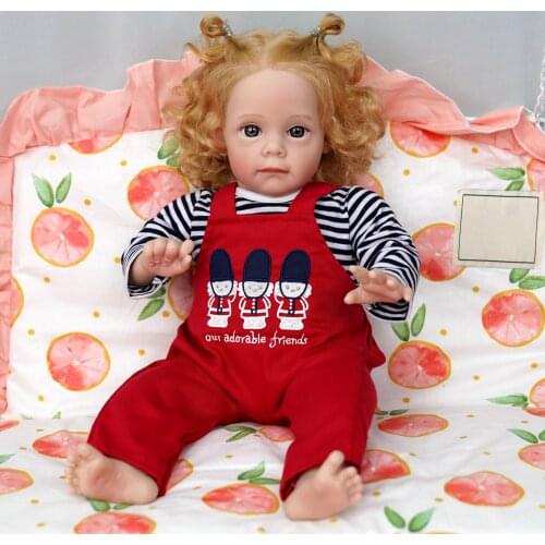 ADFO Reborn Baby 22 Inches Maggi Soft VInyl Doll LoL Lifelike Realistic Newborn Companion Dolls Gifts For Girls Children