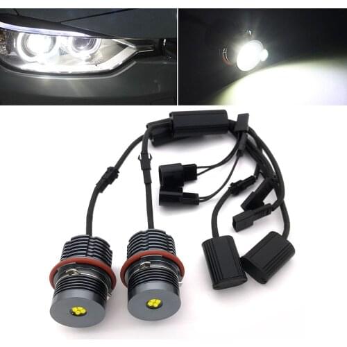2PCS 40W LED Marker Angel Eyes Lights Bulbs Canbus Error Free For BMW 525i 530i xi 545i E39 E53 E60 E61 E63 E65 E66 E87 X3 M5
