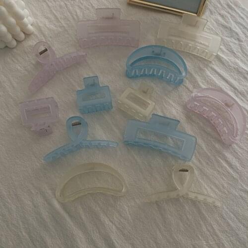 Sea salt summerKorean ins jelly color temperament sweet plate hair catching clip balls hair catching shark clip hair accessories