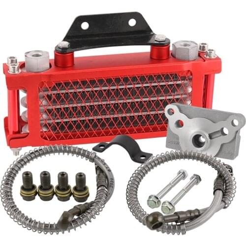 Motorcycle Oil Cooling Cooler Radiator Oil Cooler Set for 50 70 90 110 125 140cc Dirt Bike Monkey Bike DAX Pocket Bike ATV Motor