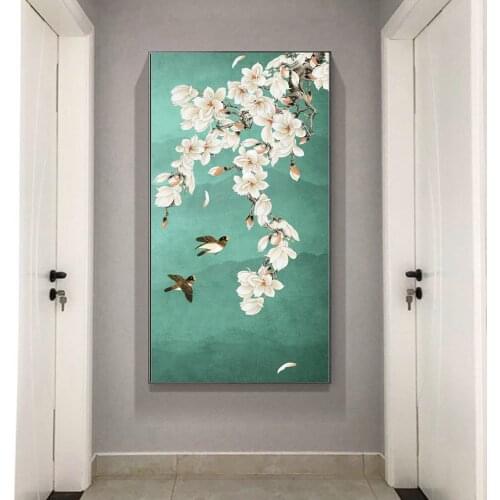 Chinese style Birds And Flower Canvas Paintings Wall Art Prints Poster Living Room Decor Decorative Paintings Decor