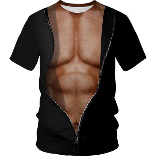 New 2021 fake two-piece 3d T-shirt mens and womens fashion hip-hop T-shirt streetwear jacket T-shirt