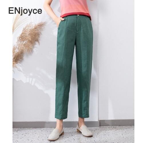 Женские льняные брюки OFEMCINE China At AliExpress