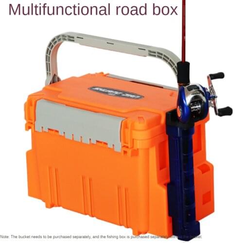 Portable Bait Fishing Box Multi-Function Fishing Box Fishing Tool Box Accessories Fake Bait Wheel Box Can Sit On People