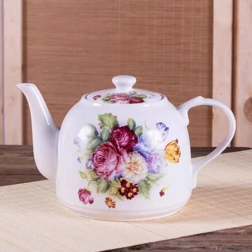 Jingdezhen Blue and White Porcelain Teapot Ceramic Large Capacity Household Cold Water Jug Office Tea Pot Restaurant Kettle