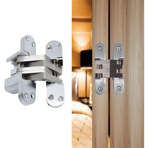 1Pcs Hidden Hinges Invisible Concealed Barrel Cross Door Bearing Wooden Box For Folding Window Furniture Accessories DIY