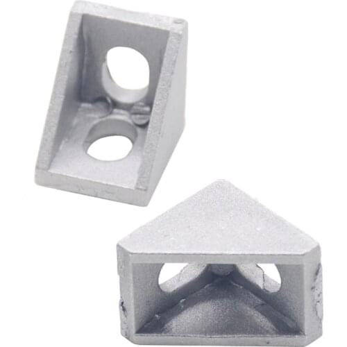 10PCS 2020 Corner Fitting Angle Aluminum 20 x 20 x 17mm L Connector Bracket for 2020 Industrial Aluminum Profile