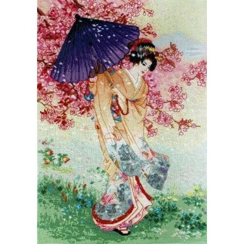 Needlepoint Cherry Tree of Dreams Embroidery Designs Cross Stitch Patterns with 100% Cotton Floss & Free Shipping for Home Decor