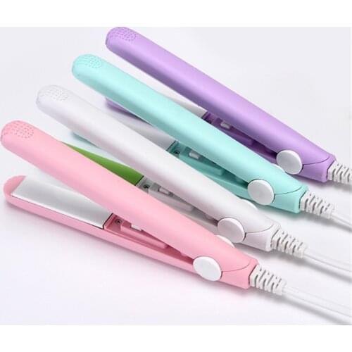 High Quality Mini Hair Straightener Iron Ceramic Straightening Corrugated Curling Iron Styling Tools Hair Curler EU Plug