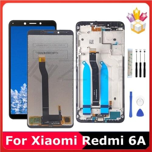 For Xiaomi Redmi 6A LCD Digitizer Display Touch Screen with Frame 5.45" for Redmi 6 Global Version Assembly Replacement Parts