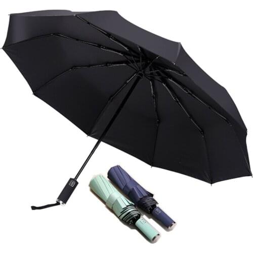 New Automatic Three Folding Umbrella Automatic Sunny Rainy Windproof Waterproof UV Man woman Summer Winter 10K Busines Parasol