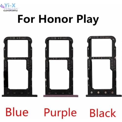 10pcs/lot For Huawei Honor Play SIM Card Tray Micro SD Card Holder Slot Adapter Parts