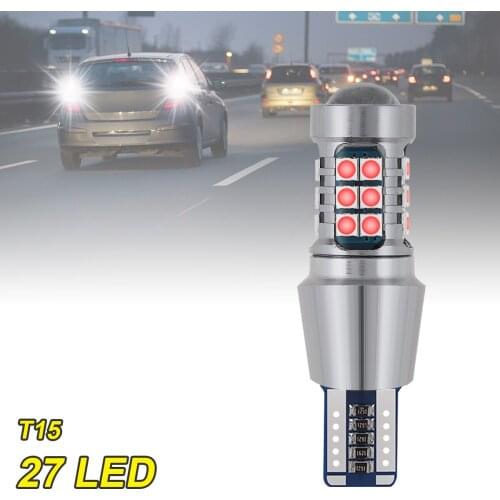 12V 3030 SMD Car Liight Signal Lamp White/ Yellow / Red Color T15 Led Bulbs Reversing Lights Turn Brake Backup Light for Car SUV
