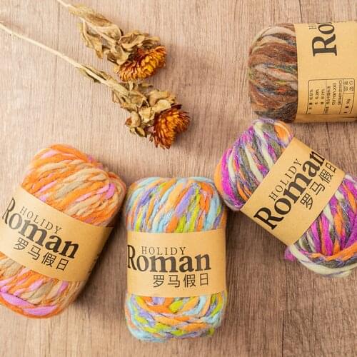 6pcs 50g/ball Wool yarn acrylic yarn hand knitting multicolor scarf sweater medium coarse yarn mass